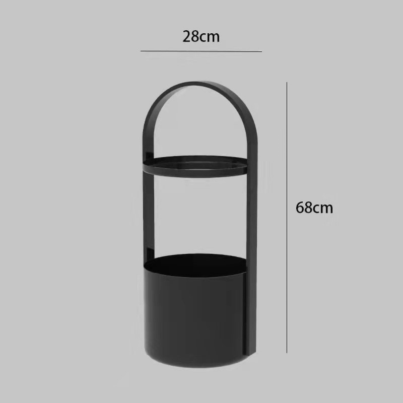 Matorino -Portable Coffee Table with Handle and Storage Basket, Nordic Light Luxury Creative Sofa Side Table, Corner Table Storage Racks, Accent Table for Living Room Bedroom.