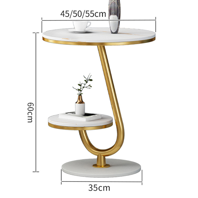 Matorino -Luxury Marble End Table Decor, Round Coffee Table for Home & Living Room, Gold Coffee Table, Outdoor & Indoor Furniture.