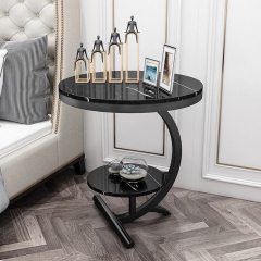 Matorino -Luxury Marble Sofa Side Table, Corner Table For Living Room, Sofa End Table, Small Round Coffee Table.