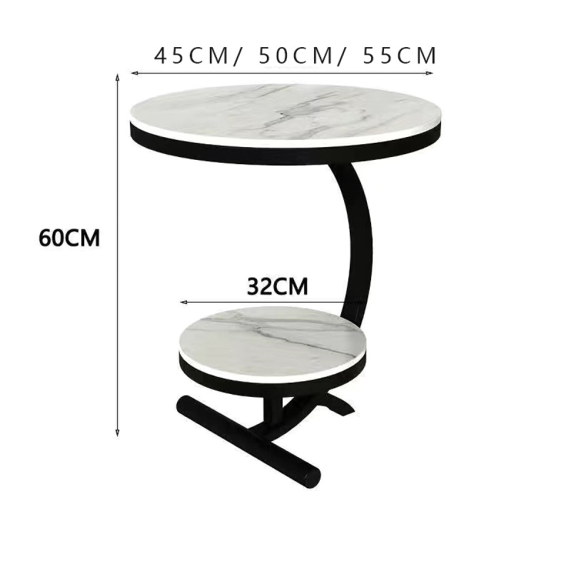 Matorino -Luxury Marble Sofa Side Table, Corner Table For Living Room, Sofa End Table, Small Round Coffee Table.