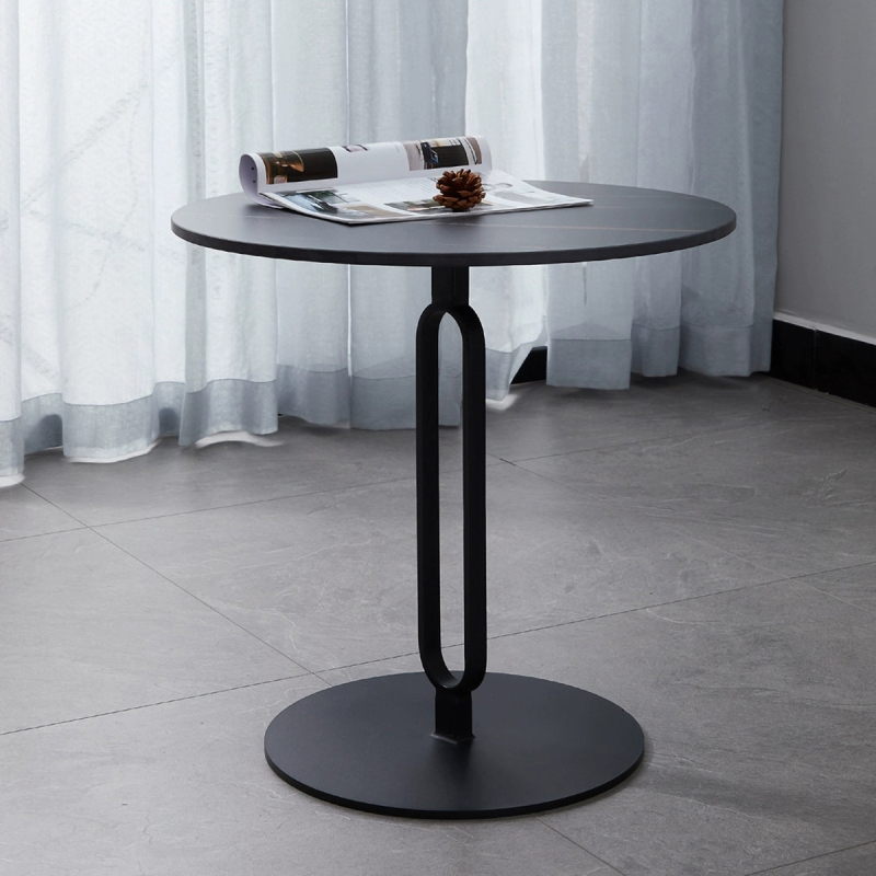 Matorino -End Table for Sofa, Stylish Round Marble Side Tables with Metal Base, Balcony Entryway Hallway Accent Table.
