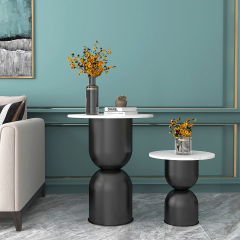 Matorino -Nordic Creative Side Table, Modern Ins Living Room Small round Table, Sofa Small Coffee Table, Side Cabinet, round Iron Corner Table.