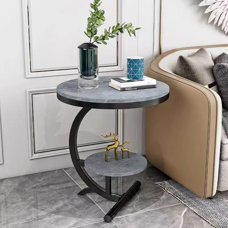 Matorino -Luxury Marble Sofa Side Table, Corner Table For Living Room, Sofa End Table, Small Round Coffee Table.