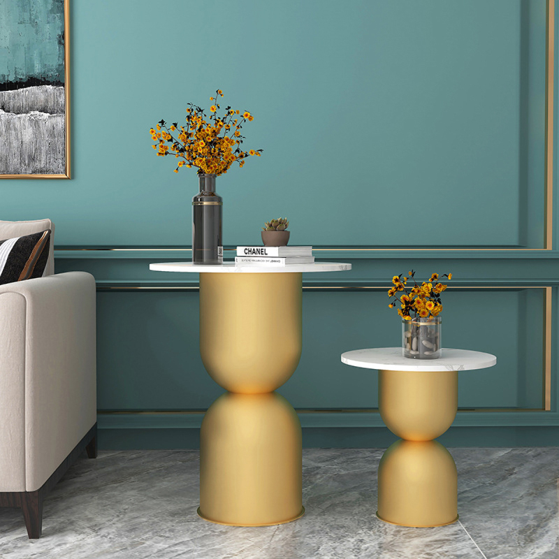 Matorino -Nordic Creative Side Table, Modern Ins Living Room Small round Table, Sofa Small Coffee Table, Side Cabinet, round Iron Corner Table.