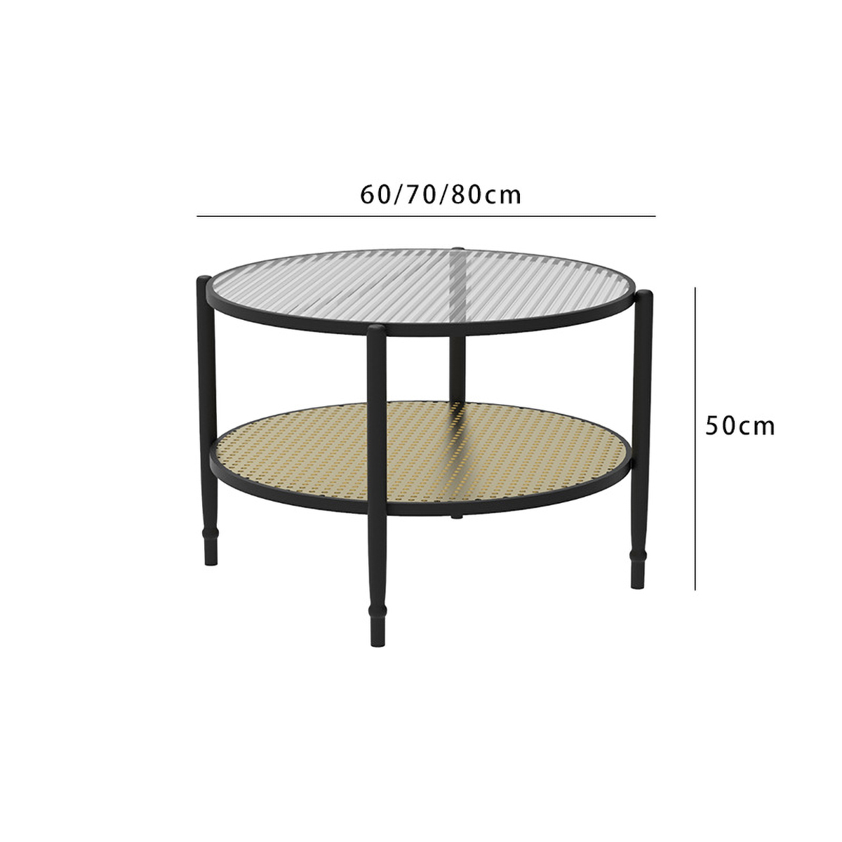 Matorino -Rustic Rattan Coffee Table, Nordic Living Room Coffee Tables With Storage, Entrance Hall Furniture.
