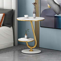 Matorino -Luxury Marble End Table Decor, Round Coffee Table for Home & Living Room, Gold Coffee Table, Outdoor & Indoor Furniture.