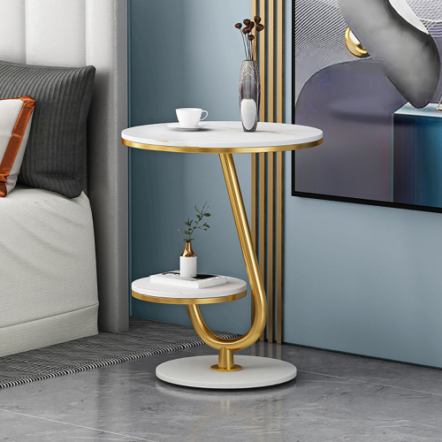 Matorino -Luxury Marble End Table Decor, Round Coffee Table for Home &amp; Living Room, Gold Coffee Table, Outdoor &amp; Indoor Furniture.