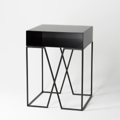 Matorino -New Iron Art Coffee Table, Rectangular Metal Side Table, Simple Personality All-Match Sofa End Table, Small Double Corner End Sofa Table.