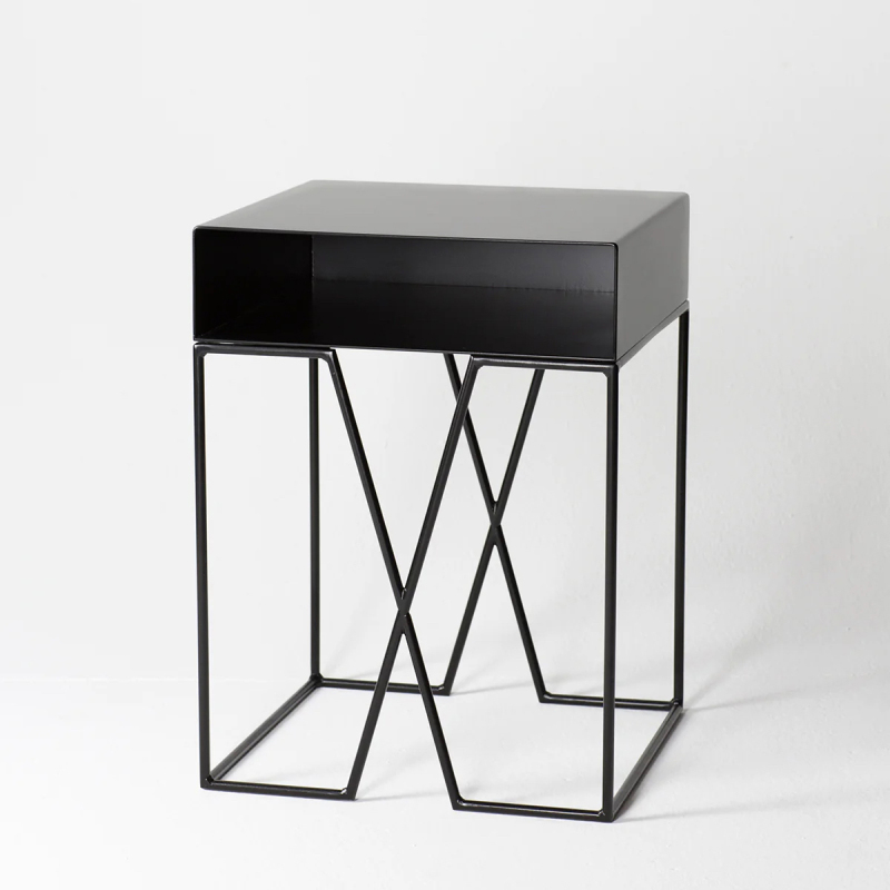 Matorino -New Iron Art Coffee Table, Rectangular Metal Side Table, Simple Personality All-Match Sofa End Table, Small Double Corner End Sofa Table.