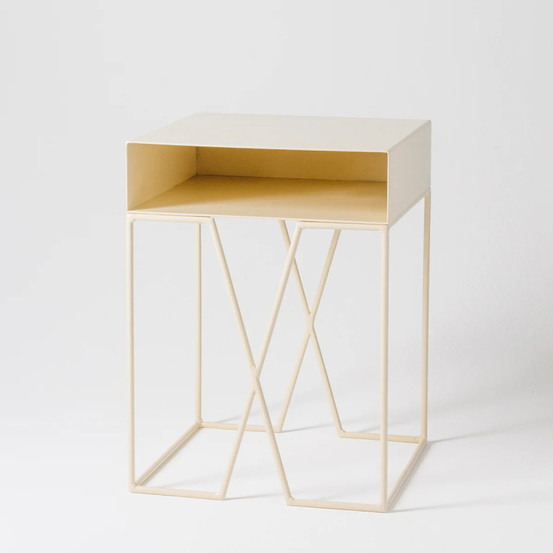 Matorino -New Iron Art Coffee Table, Rectangular Metal Side Table, Simple Personality All-Match Sofa End Table, Small Double Corner End Sofa Table.