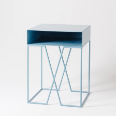 Matorino -New Iron Art Coffee Table, Rectangular Metal Side Table, Simple Personality All-Match Sofa End Table, Small Double Corner End Sofa Table.