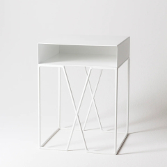 Matorino -New Iron Art Coffee Table, Rectangular Metal Side Table, Simple Personality All-Match Sofa End Table, Small Double Corner End Sofa Table.
