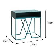 Matorino -New Iron Art Coffee Table, Rectangular Metal Side Table, Simple Personality All-Match Sofa End Table, Small Double Corner End Sofa Table.