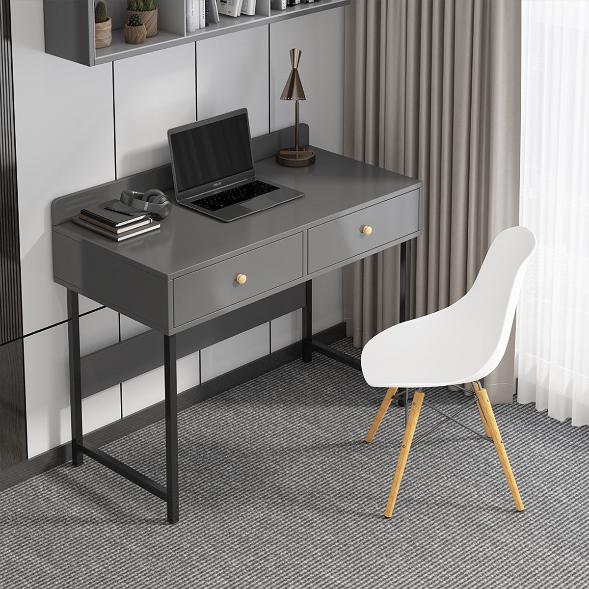Matorino -Computer Desk with Drawers, Home Office Desk and Writing Desk, Gaming Desk, Work Desk, Study Desk for Bedroom.