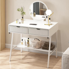 Matorino -Makeup Vanity Console Table with 2 Drawers for Bedroom, Small Computer Desk for Living Room, Home Office Desk for Writing Study.