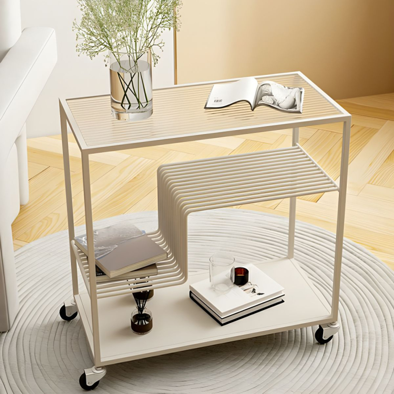 Matorino - Double Layer Side Tables for Dining Room, Metal Coffee Table for Living Room, Creative Side Tables, Simple Sofa End Table.