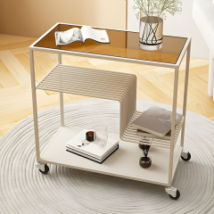 Matorino - Double Layer Side Tables for Dining Room, Metal Coffee Table for Living Room, Creative Side Tables, Simple Sofa End Table.