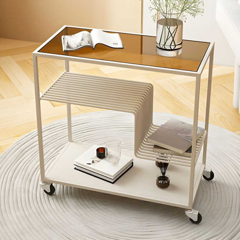 Matorino - Double Layer Side Tables for Dining Room, Metal Coffee Table for Living Room, Creative Side Tables, Simple Sofa End Table.
