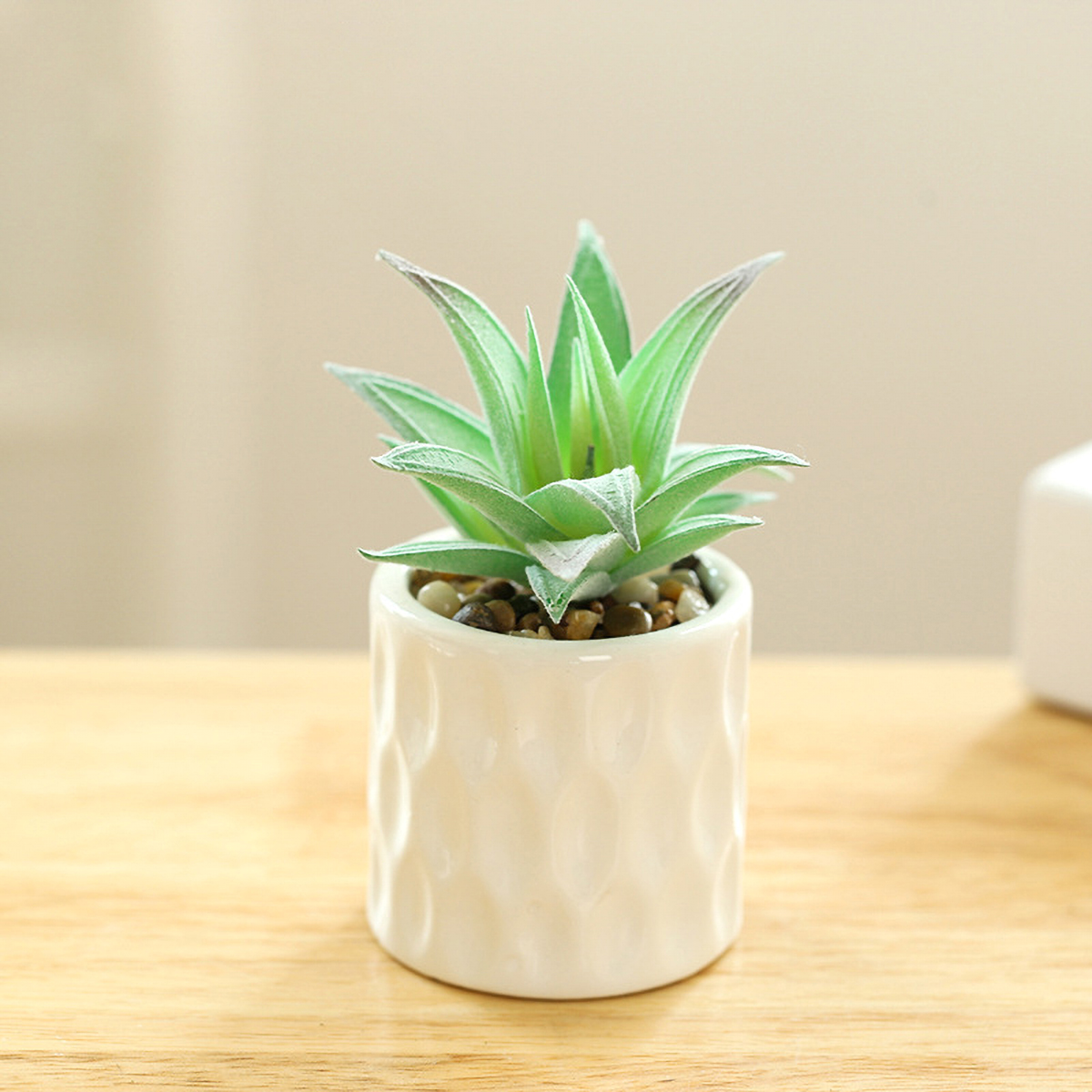 Matorino -Artificial Succulent Plants in White Ceramic Pots, Fake Small Fake Plants, Faux Mini Succulents Plants Indoor for Desk Living Room Bedroom Windowsills Office Home Decoration.