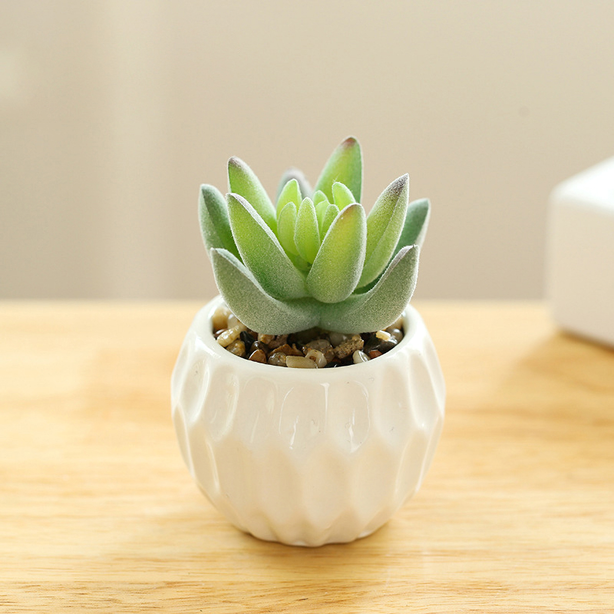 Matorino -Artificial Succulent Plants in White Ceramic Pots, Fake Small Fake Plants, Faux Mini Succulents Plants Indoor for Desk Living Room Bedroom Windowsills Office Home Decoration.