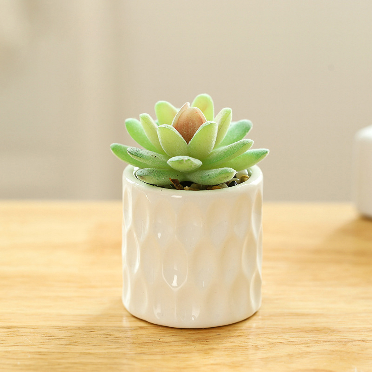 Matorino -Artificial Succulent Plants in White Ceramic Pots, Fake Small Fake Plants, Faux Mini Succulents Plants Indoor for Desk Living Room Bedroom Windowsills Office Home Decoration.