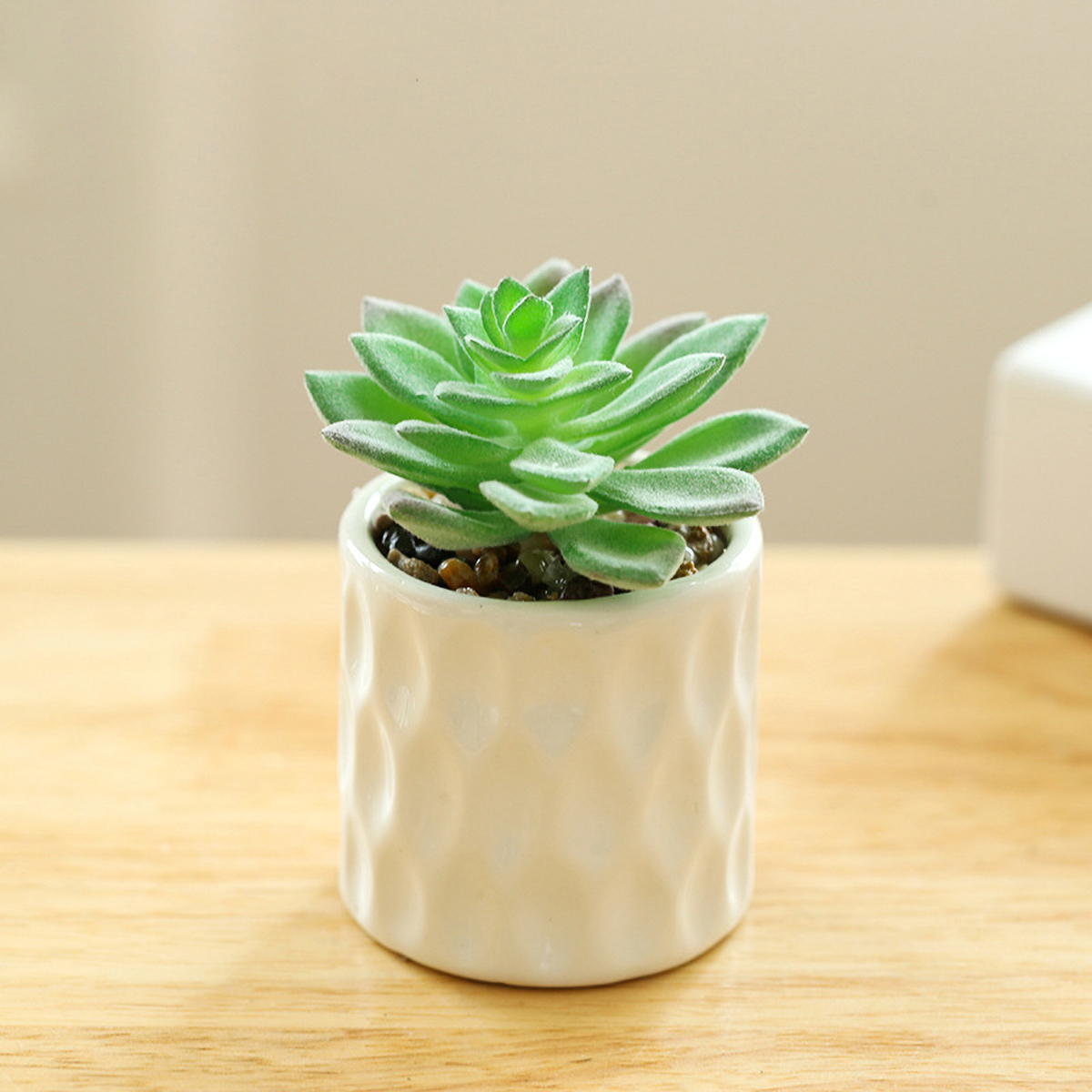 Matorino -Artificial Succulent Plants in White Ceramic Pots, Fake Small Fake Plants, Faux Mini Succulents Plants Indoor for Desk Living Room Bedroom Windowsills Office Home Decoration.