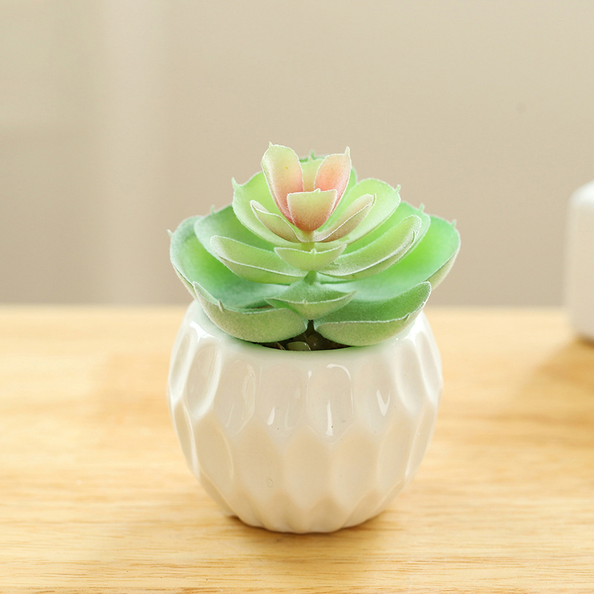 Matorino -Artificial Succulent Plants in White Ceramic Pots, Fake Small Fake Plants, Faux Mini Succulents Plants Indoor for Desk Living Room Bedroom Windowsills Office Home Decoration.