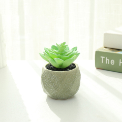 Matorino -Mini Artificial Succulent with Grey Ceramic Pot, Realistic Cactus Fake Plants for Home Office Decoration.