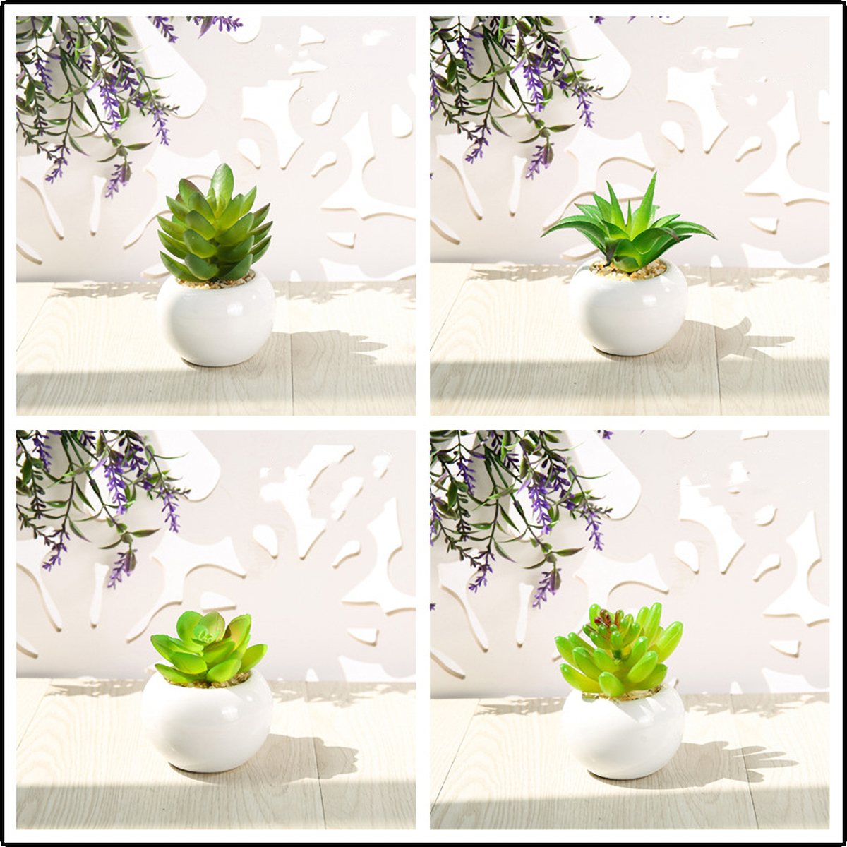 Matorino -Small Artificial Succulents, Fake Plants, Ceramic Pot Planter, Mini Potted Plant Decoration for Home, Office Desk, Window Sill, Outdoor Indoor.