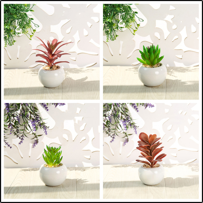Matorino -Small Artificial Succulents, Fake Plants, Ceramic Pot Planter, Mini Potted Plant Decoration for Home, Office Desk, Window Sill, Outdoor Indoor.