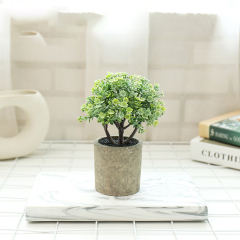 Matorino -Artificial Flower Plants Grass with Pulp Pot, Plastic Mini Plants Fake Flower for Unique Home Décor.
