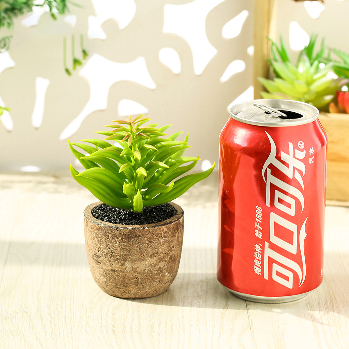 Matorino -Artificial Succulent Plants Potted, Mini Fake Succulents with Pulp Pot, Decorative Faux Succulents for Home Office Desk, Floating Shelves, Window, Bookshelf and Bathroom.