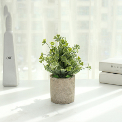 Matorino -Artificial Flower Plants Grass with Pulp Pot, Plastic Mini Plants Fake Flower for Unique Home Décor.