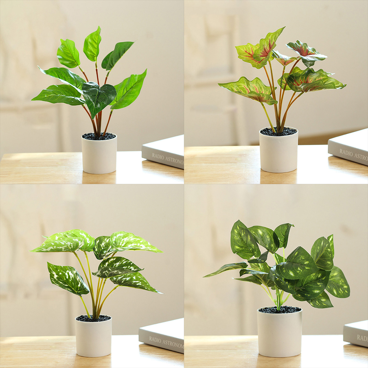 Matorino -Potted Fake Plants Artifical Snake Plant,Monstera Plant,Areca Palm and Bird of Paradise,Faux Desk Plants for Indoor Decoration, Perfect Housewarming Gift.