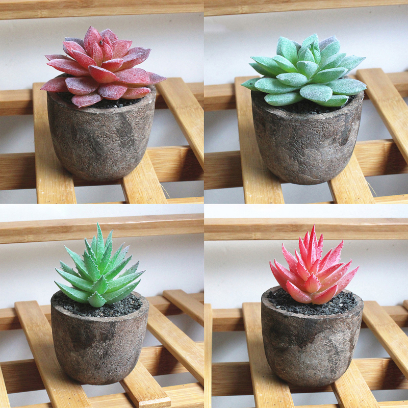 Matorino -Artificial Succulent Plants Potted, Mini Fake Succulents with Pulp Pot, Decorative Faux Succulents for Home Office Desk, Floating Shelves, Window, Bookshelf and Bathroom.