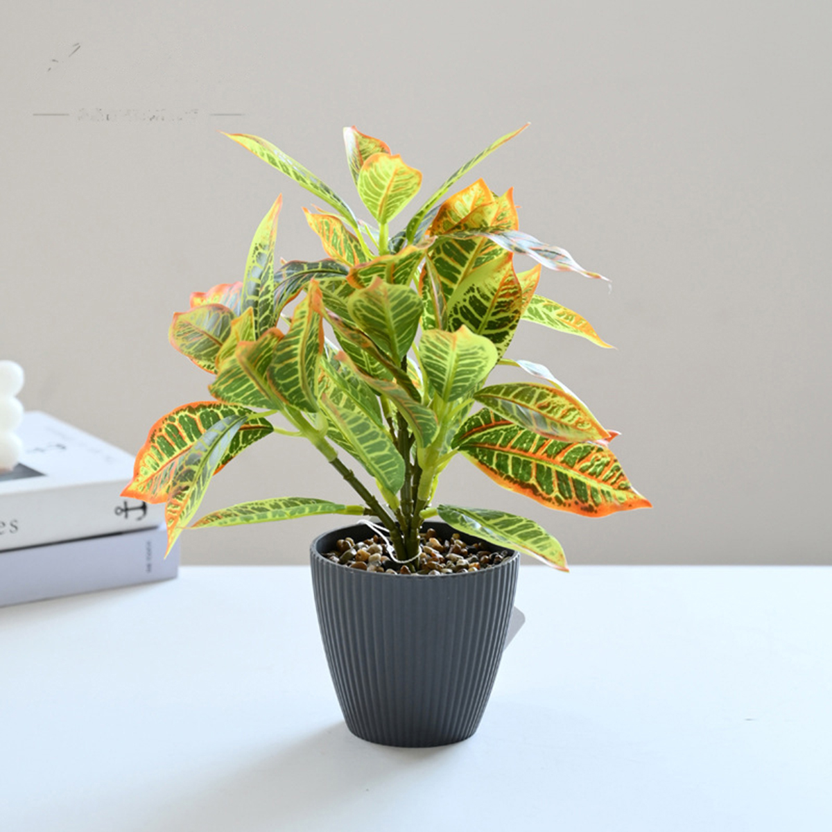Matorino -Fake Flowers Artificial Imitation Green Plant Bonsai，Living Room And Office Desktop Greenery，Micro Landscape Decoration Simulation Pot