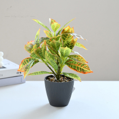 Matorino -Fake Flowers Artificial Imitation Green Plant Bonsai，Living Room And Office Desktop Greenery，Micro Landscape Decoration Simulation Pot