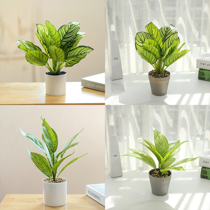 Matorino -Potted Fake Plants Artifical Snake Plant,Monstera Plant,Areca Palm and Bird of Paradise,Faux Desk Plants for Indoor Decoration, Perfect Housewarming Gift.