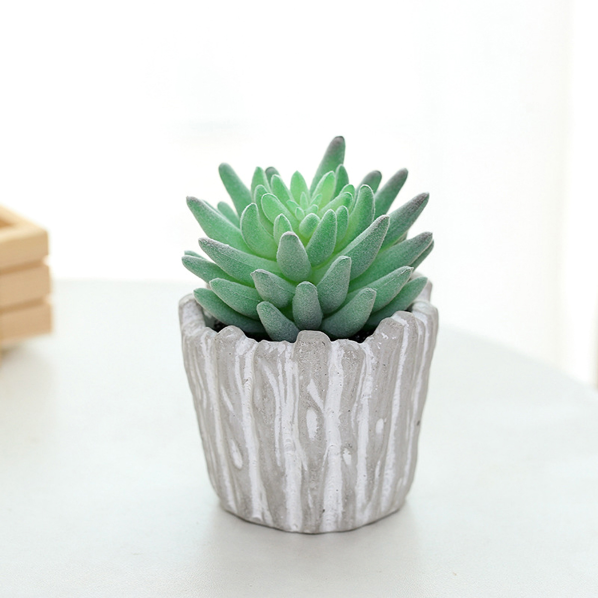 Matorino -Artificial Succulents Plants, Mini Assorted Green Faux Succulents in Pots, Small Plants with Pulp Potted for Home Office Living Room Table Desk Plants Decor.