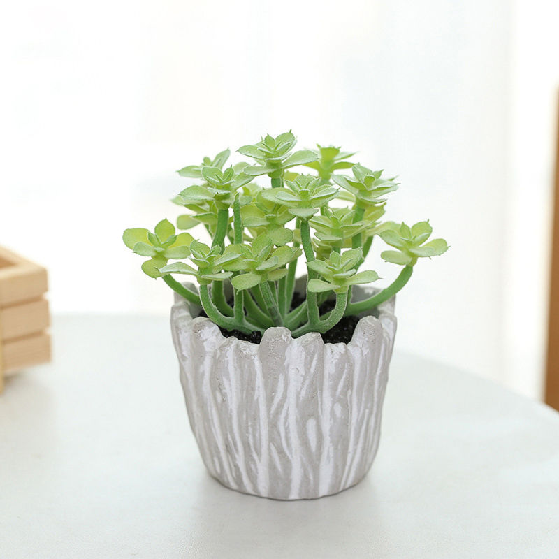 Matorino -Artificial Succulents Plants, Mini Assorted Green Faux Succulents in Pots, Small Plants with Pulp Potted for Home Office Living Room Table Desk Plants Decor.