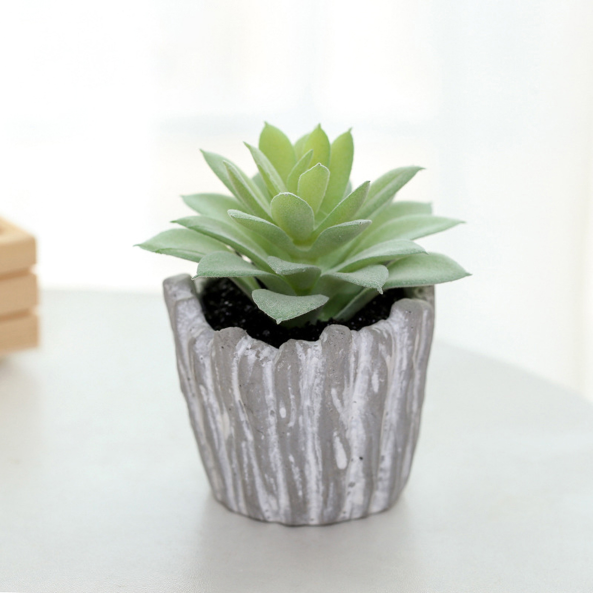 Matorino -Artificial Succulents Plants, Mini Assorted Green Faux Succulents in Pots, Small Plants with Pulp Potted for Home Office Living Room Table Desk Plants Decor.