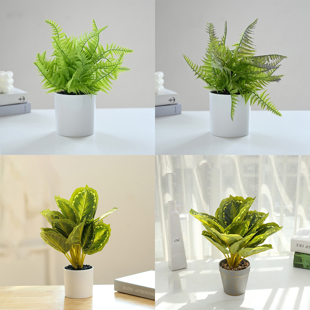 Matorino -Potted Fake Plants Artifical Snake Plant,Monstera Plant,Areca Palm and Bird of Paradise,Faux Desk Plants for Indoor Decoration, Perfect Housewarming Gift.