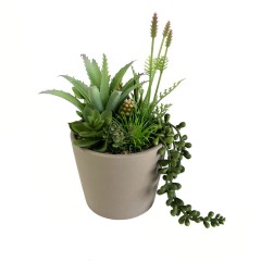 Matorino -Artificial Potted Plant,Fake Plant for Office Desktop, Faux Plant Wheat Grass with Black Plastic Pots for Home Bathroom Decoration Indoor.