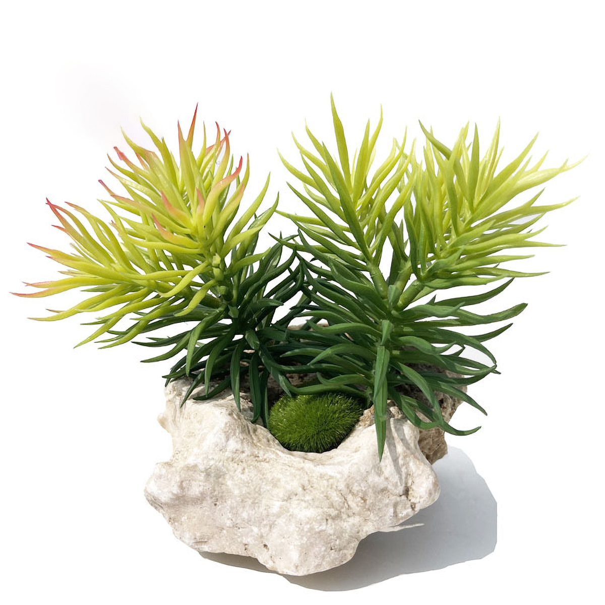 Matorino -Artificial Potted Plant,Fake Plant for Office Desktop, Faux Plant Wheat Grass with Black Plastic Pots for Home Bathroom Decoration Indoor.