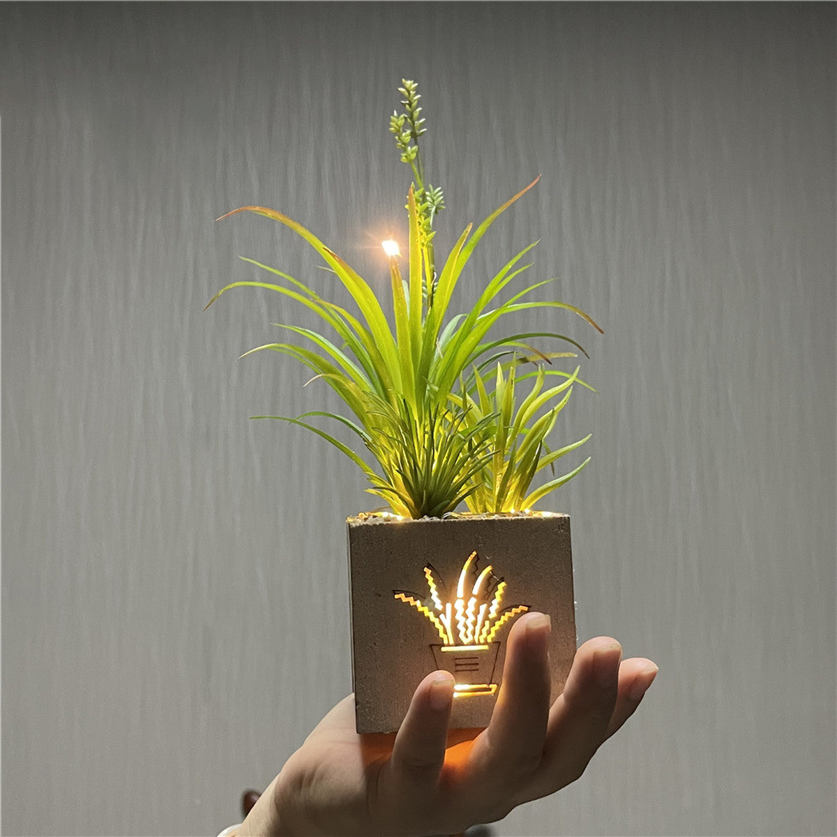 Matorino -Artificial Plants and Succulents, Small Fake Plants with Led String Light, Assorted Decorative Faux Succulent Potted for Office and Desk Decor, Bathroom, Bedroom, Shelves for Women.