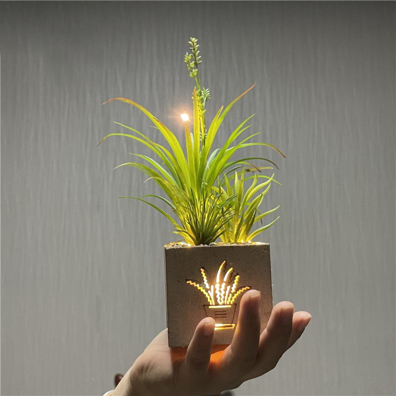 Matorino -Artificial Plants and Succulents, Small Fake Plants with Led String Light, Assorted Decorative Faux Succulent Potted for Office and Desk Decor, Bathroom, Bedroom, Shelves for Women.