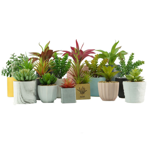 Matornio -Artificial Succulents, Premium Succulent Plants Artificial, Realistic Faux Succulents, Potted Textured Fake Succulents Decor for DIY, Fake Plants - Stylish Gifts for Christmas.