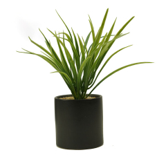 Matorino -Artificial Potted Plant,Fake Plant for Office Desktop, Faux Plant Wheat Grass with Black Plastic Pots for Home Bathroom Decoration Indoor.
