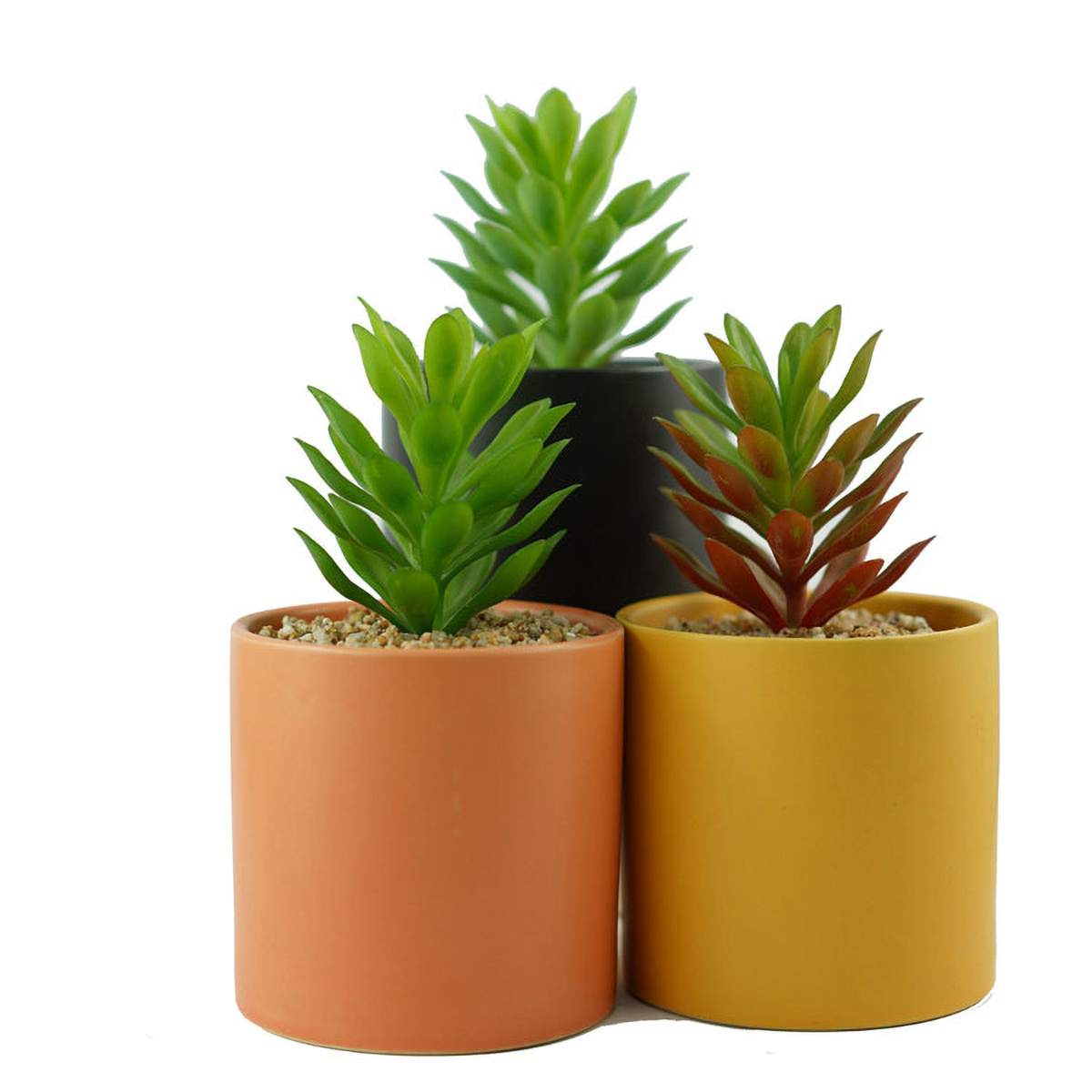 Matorino -Mini Artificial Succulent in Pots Cactus Fake Plants for Indoors, Office Decor Green, Room Decorations Aesthetics & Office Home Decor Gifts-Faux Plant Bathroom.