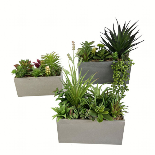 Matorino -Artificial Potted Plant,Fake Plant for Office Desktop, Faux Plant Wheat Grass with Black Plastic Pots for Home Bathroom Decoration Indoor.
